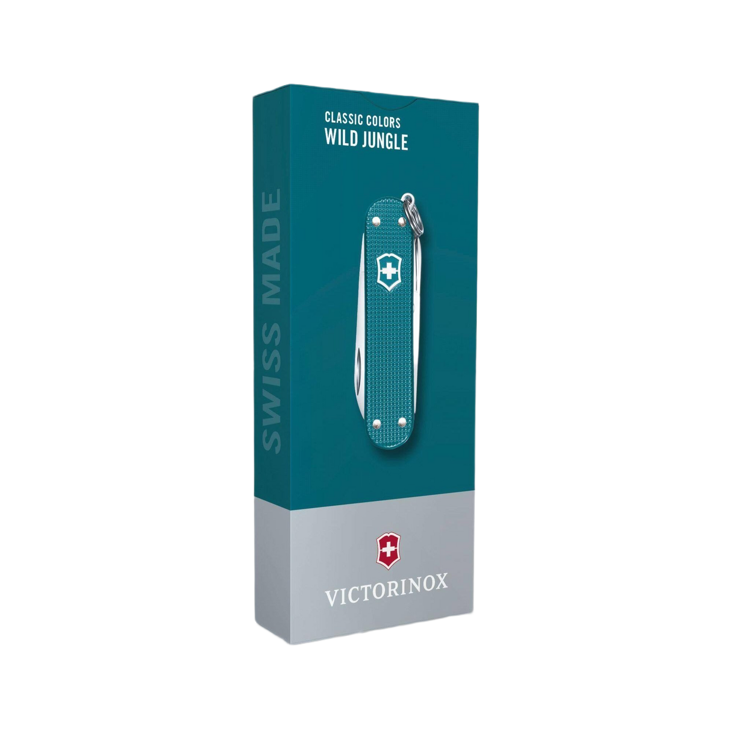 Teal Victorinox Classic Alox pocket knife with keyring, compact multi-tool for cutting and woodworking tasks under $50 collections