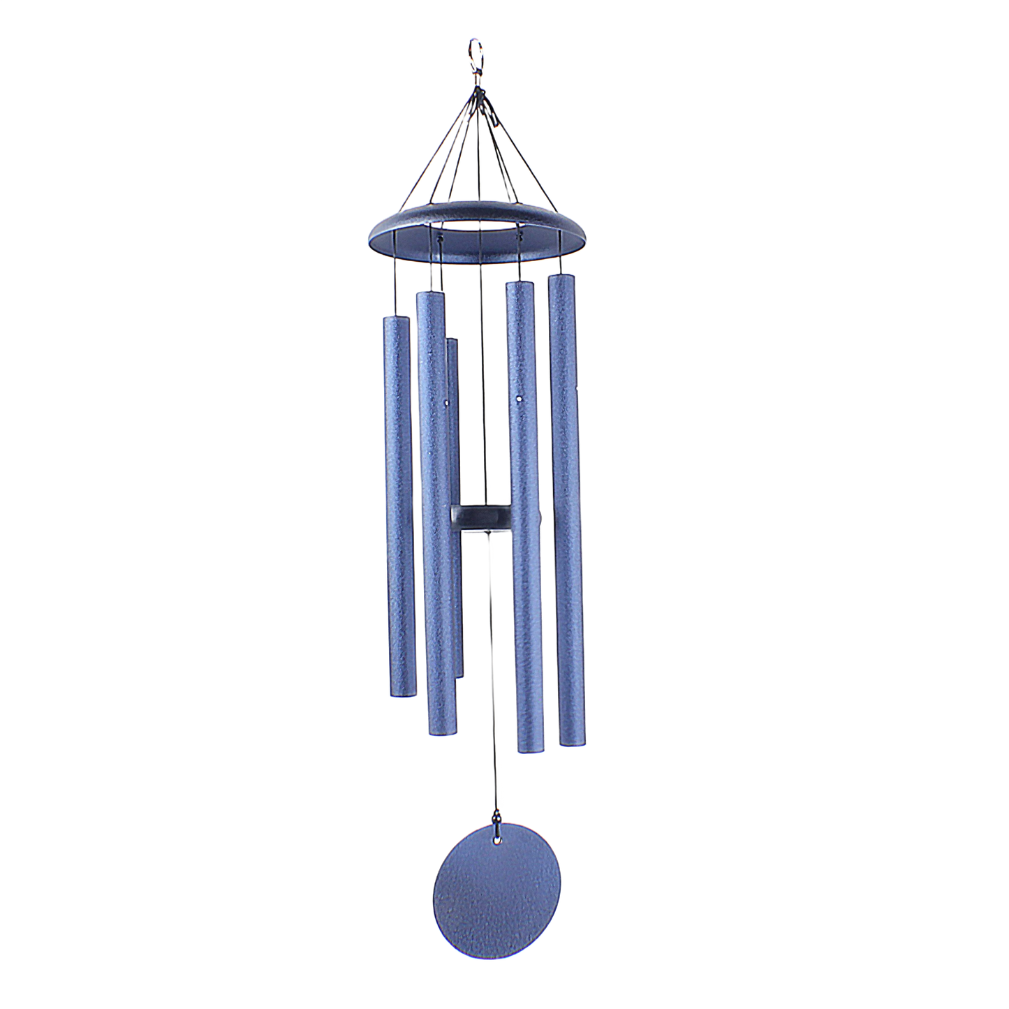 Midnight blue aluminum bell wind chimes with high-density strike for outdoor living and garden decor collections