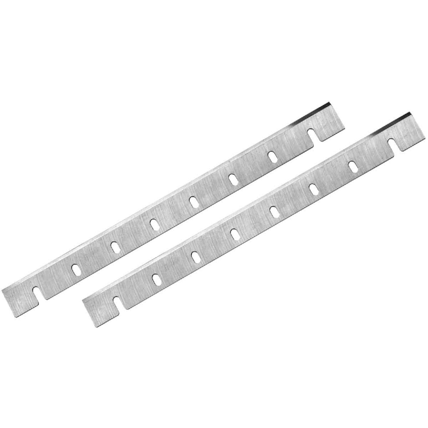 Two high-speed steel planer blades with multiple mounting holes for woodworking and tool accessories collections