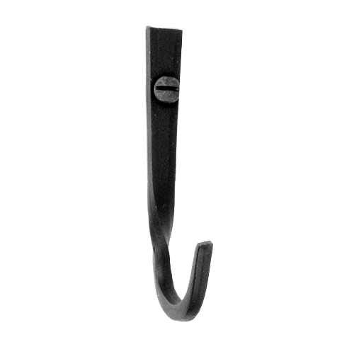 Black metal Colonial-style cut nail hook with screw for durable home improvement and storage organization use under $50