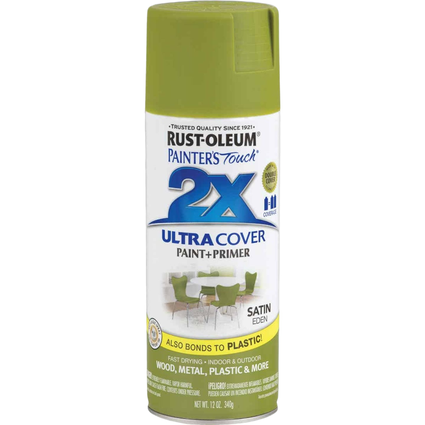 Satin Eden green spray paint and primer can for home improvement and tools under $50 collections