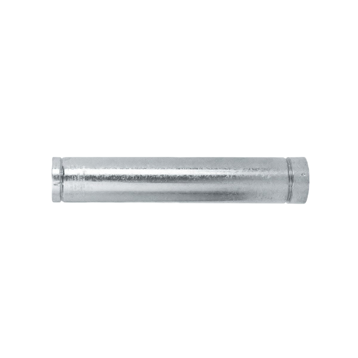 Galvanized steel round vent pipe designed for plumbing and gas vent systems, ideal for home improvement projects under $50.