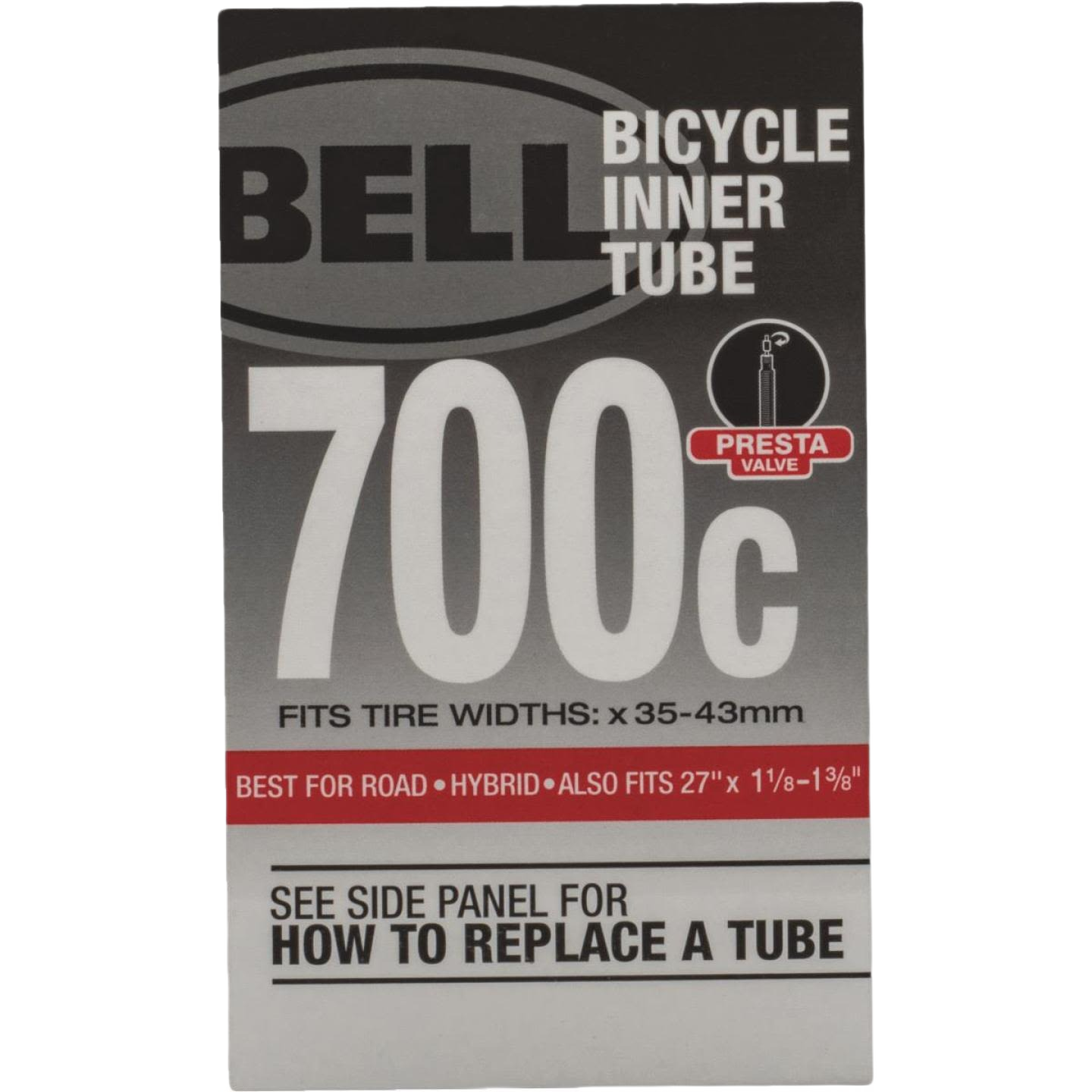 Bell bicycle inner tube for 700c tires with Presta valve, suitable for home improvement and parts under $50 collection