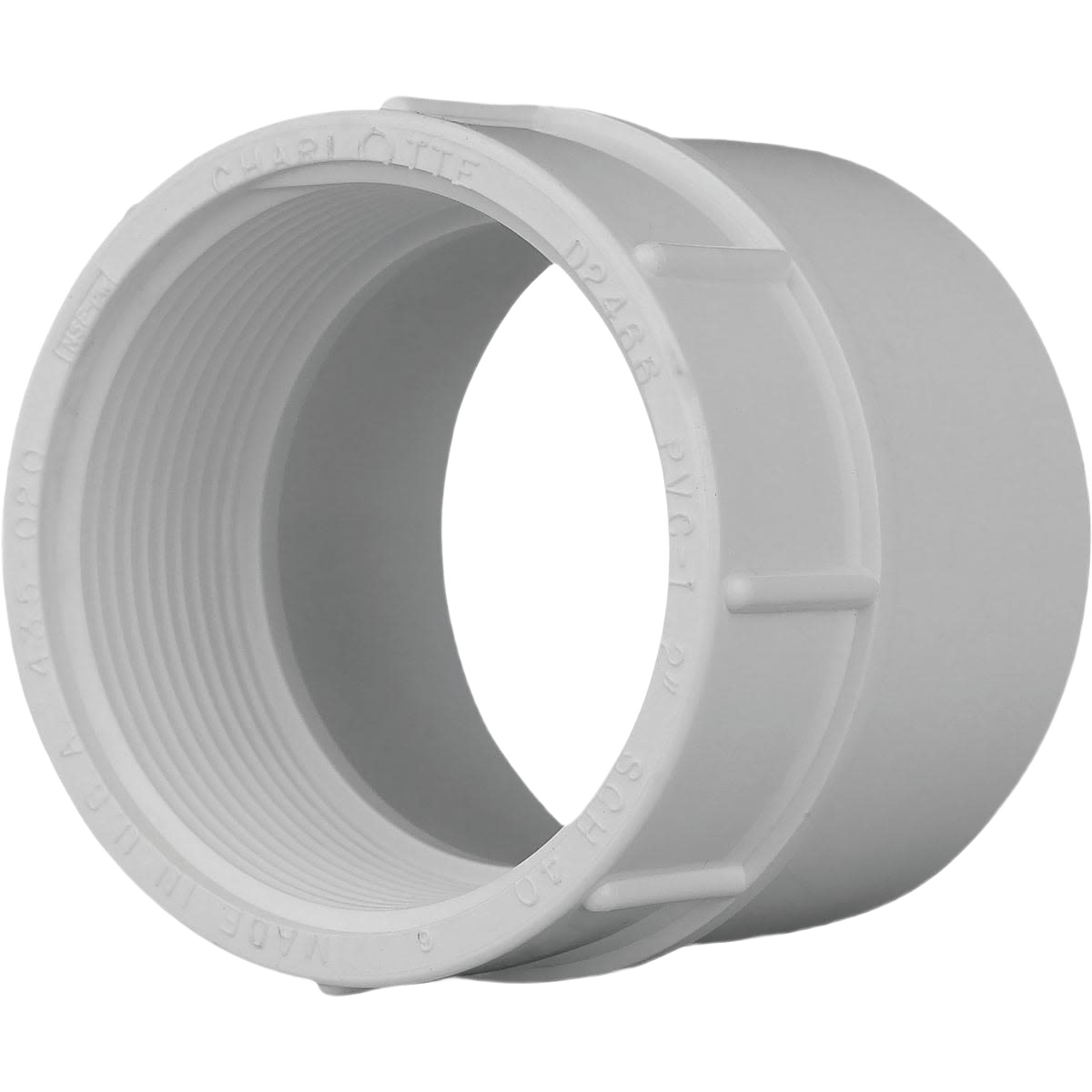 White female Schedule 40 PVC pipe adapter for plumbing in Pipes & Fittings and Under $50 collections