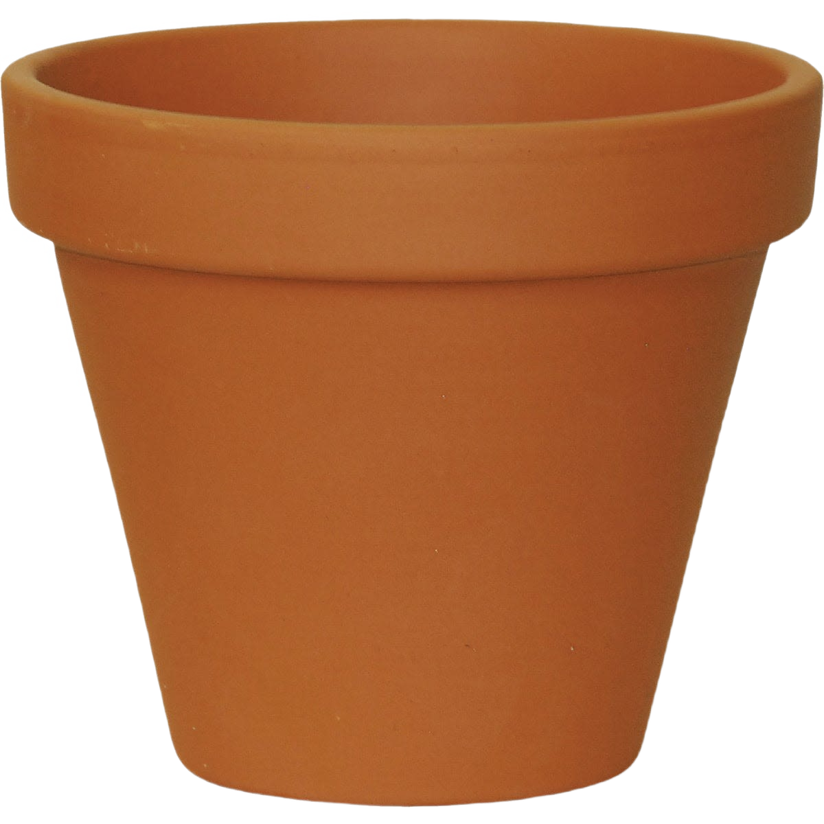 Smooth terracotta clay planter in natural color, ideal for outdoor living and lawn and garden use under $50