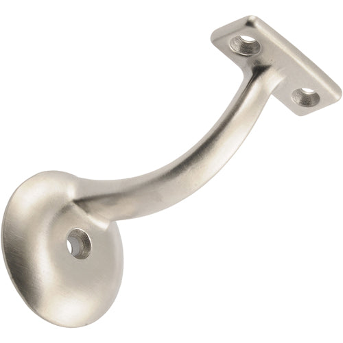 Stainless steel handrail bracket with extended neck for secure mounting in hardware and home improvement collections