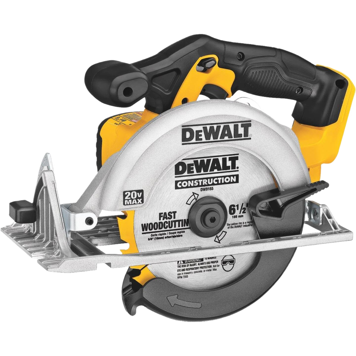 Cordless circular saw with ergonomic handle and durable metal base for efficient wood cutting in home improvement projects
