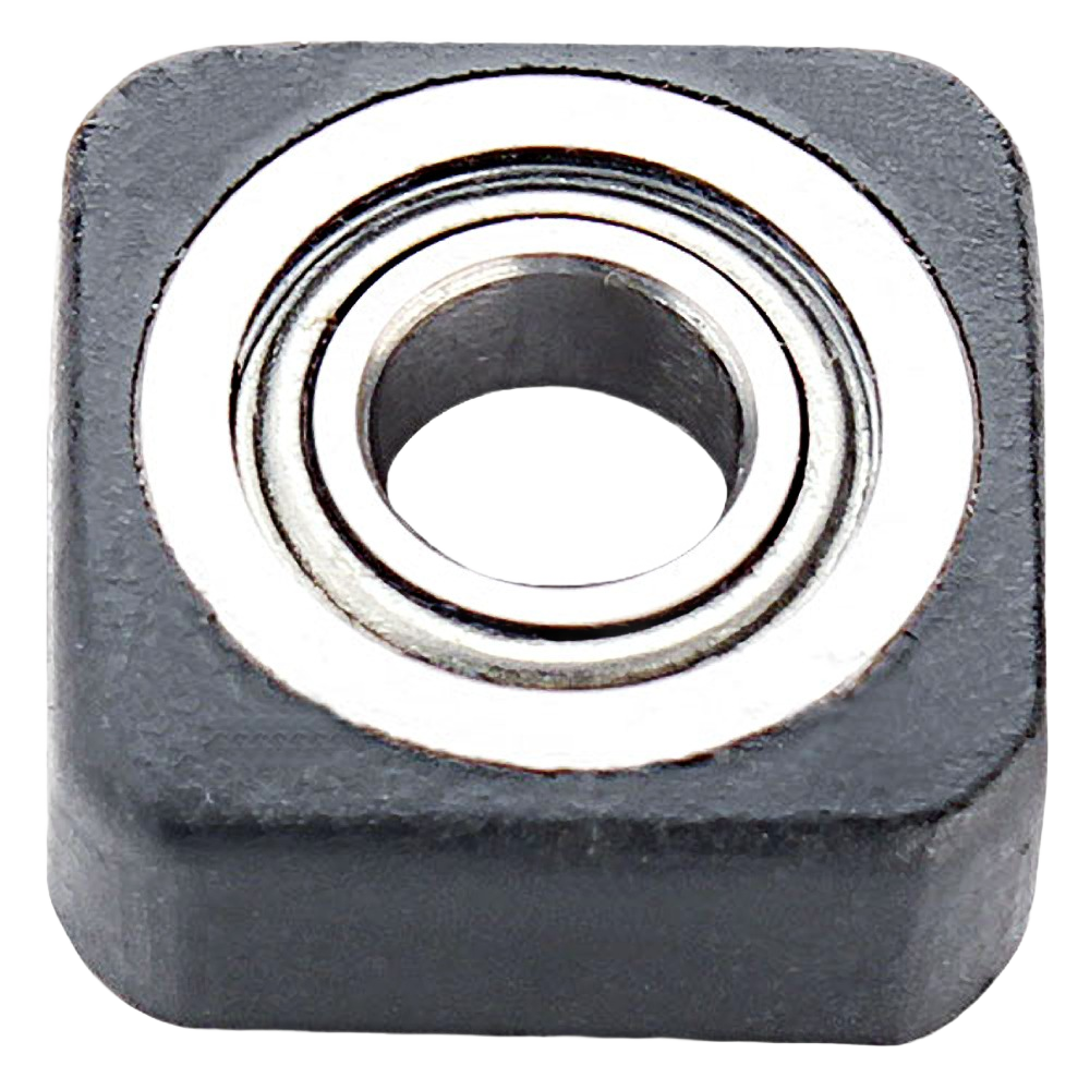 Square-shaped bearing with metal inner ring designed for precision tool accessories and home improvement projects