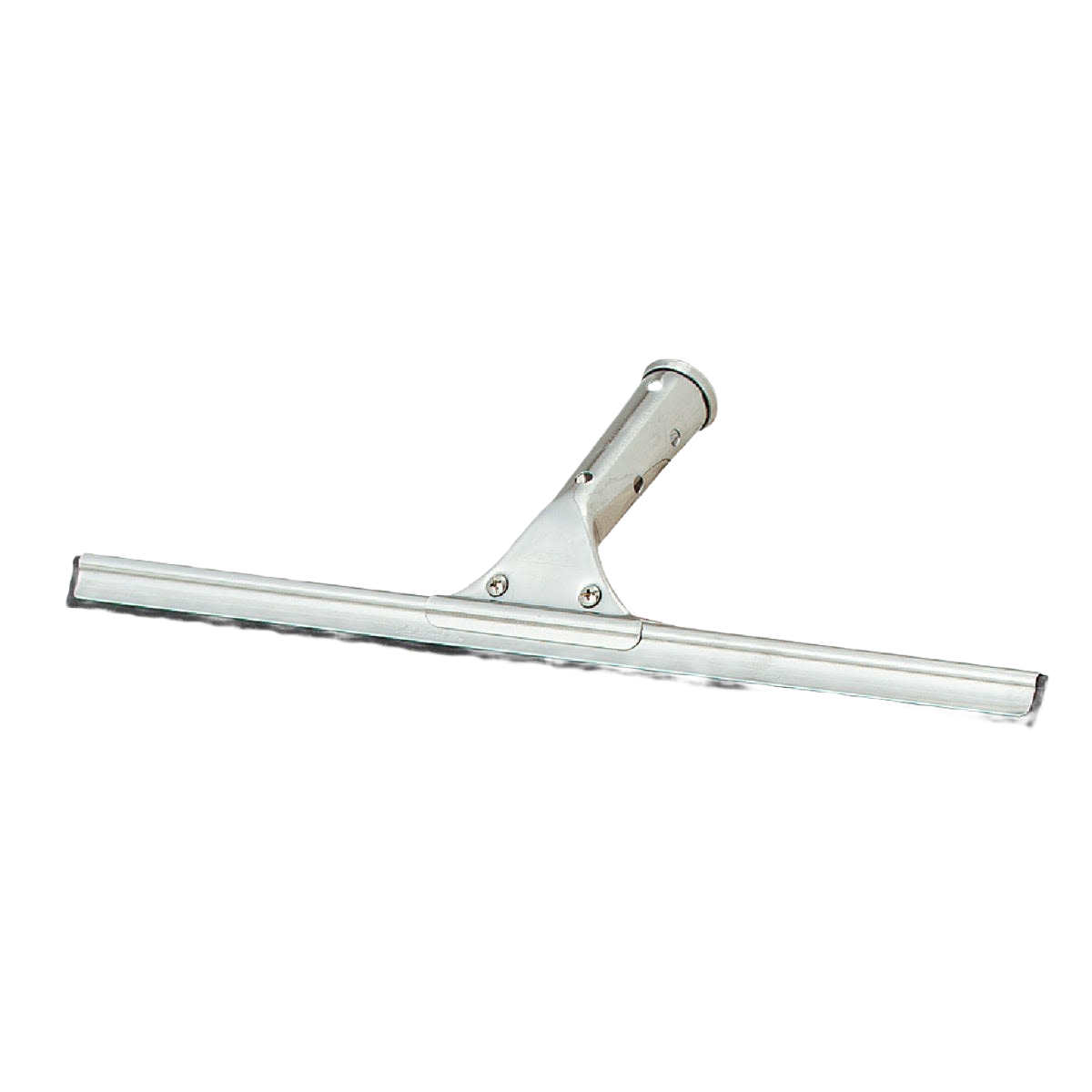 Silver metal window squeegee with 16-inch rubber blade for streak-free cleaning in cleaning tools and home improvement collections