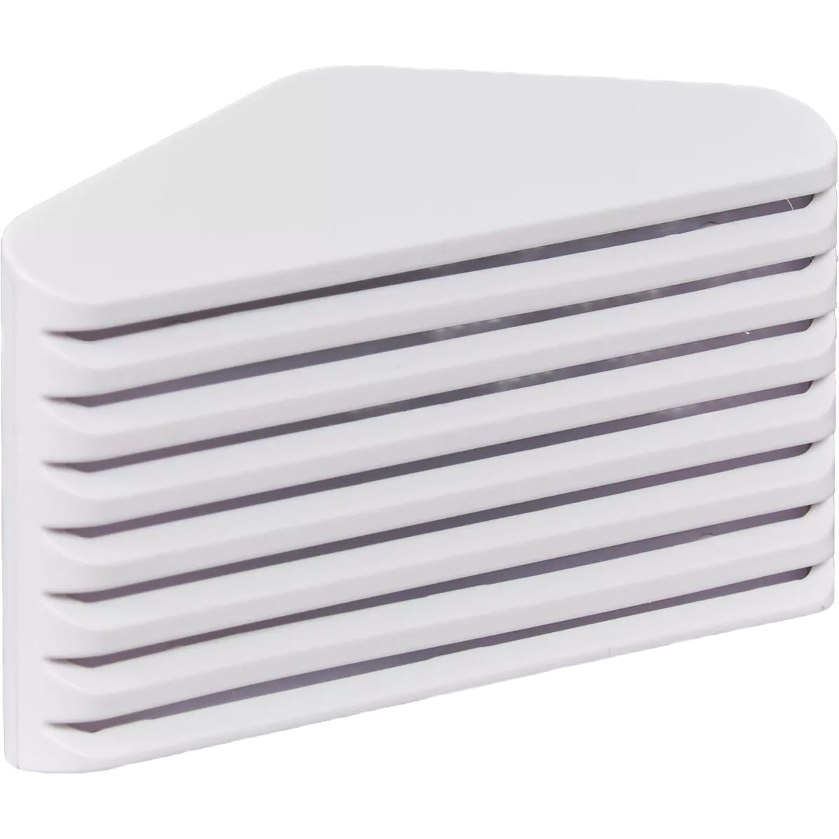 White LED theater-style night light with louvers for downward path illumination in electrical and lighting collections