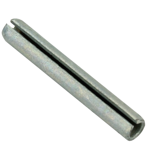 Metal spring pin with slot design, part of John Deere hardware collection for parts and lubricants under $25