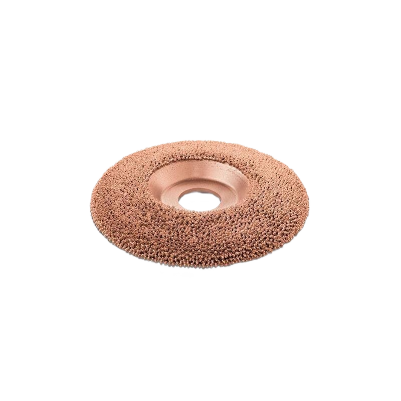 Copper-colored coarse shaping disc for metal shaping and finishing in tools and home improvement projects