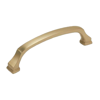 Golden champagne finish cabinet pull with a classic design for hardware and furniture accessories collections