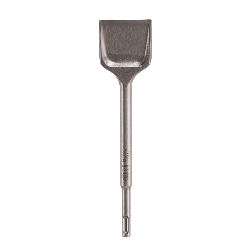 Wide chisel drill bit with SDS-plus shank for heavy-duty hammer drilling in home improvement tool accessories.
