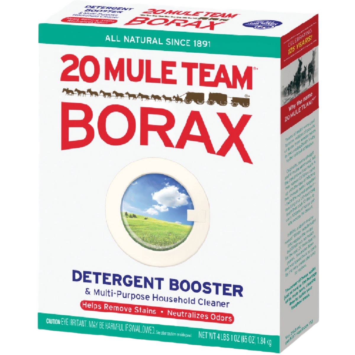 Box of 20 Mule Team Borax detergent booster for cleaning, stain removal, and odor neutralizing in household supplies under $50 collections