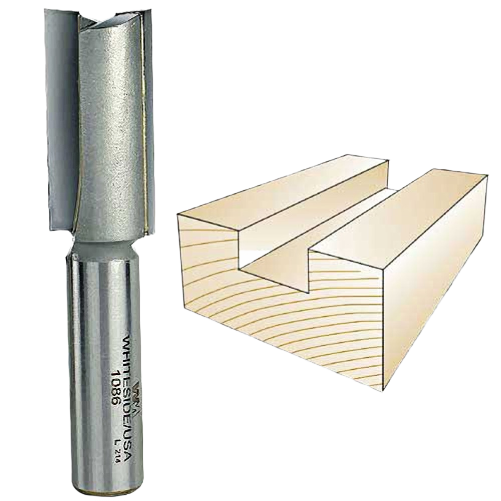 Whiteside straight router bit with 1/2 inch shank for woodworking grooves in tool accessories under $50 category