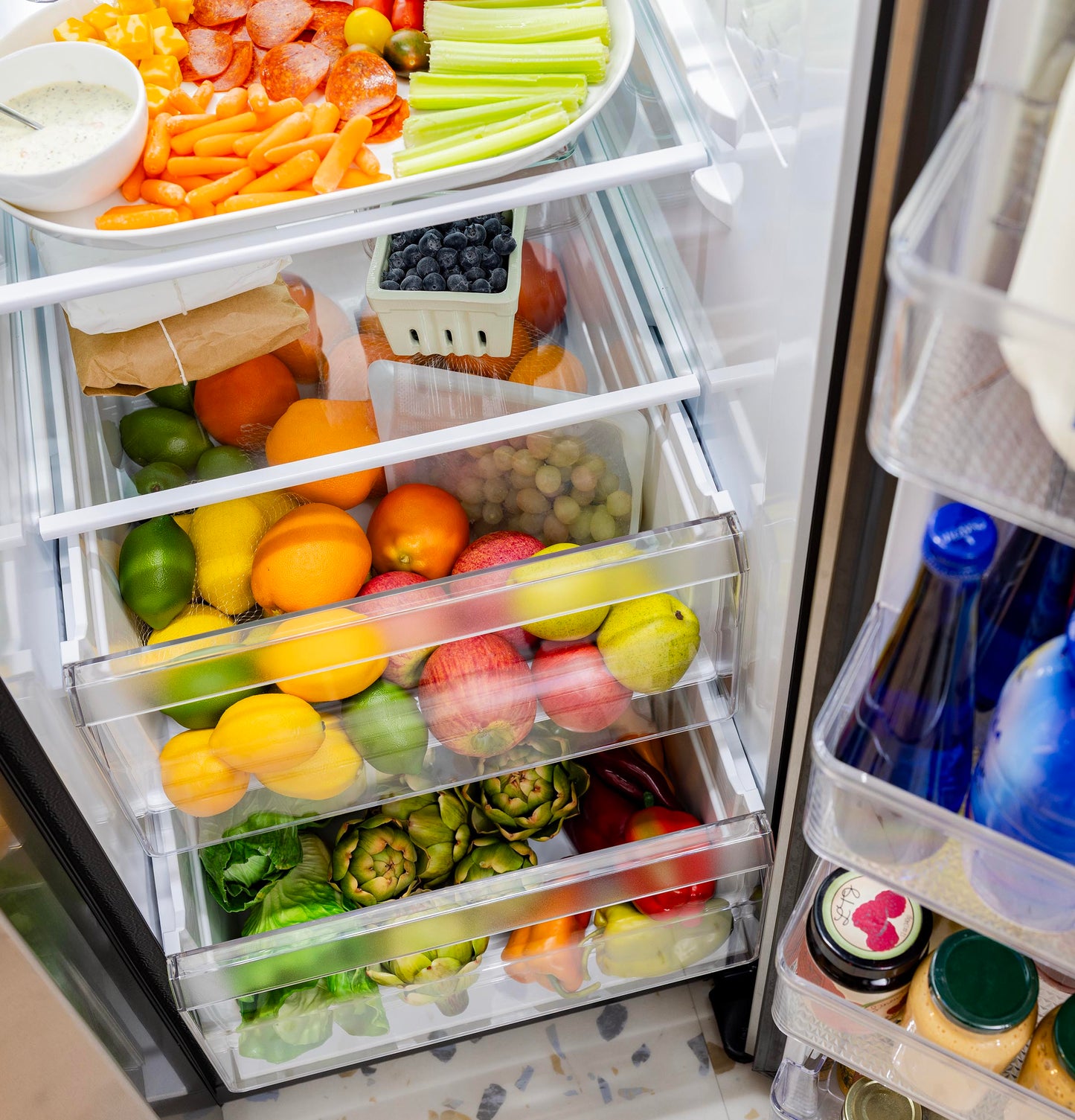 GE® 27.9 Cu. Ft. Side-By-Side Refrigerator with Extra Tall Dispenser and In-Door Icemaker