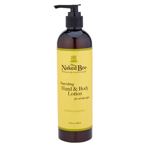 Brown pump bottle with citron and honey scented hand and body lotion in Skin Care and Health & Beauty collections