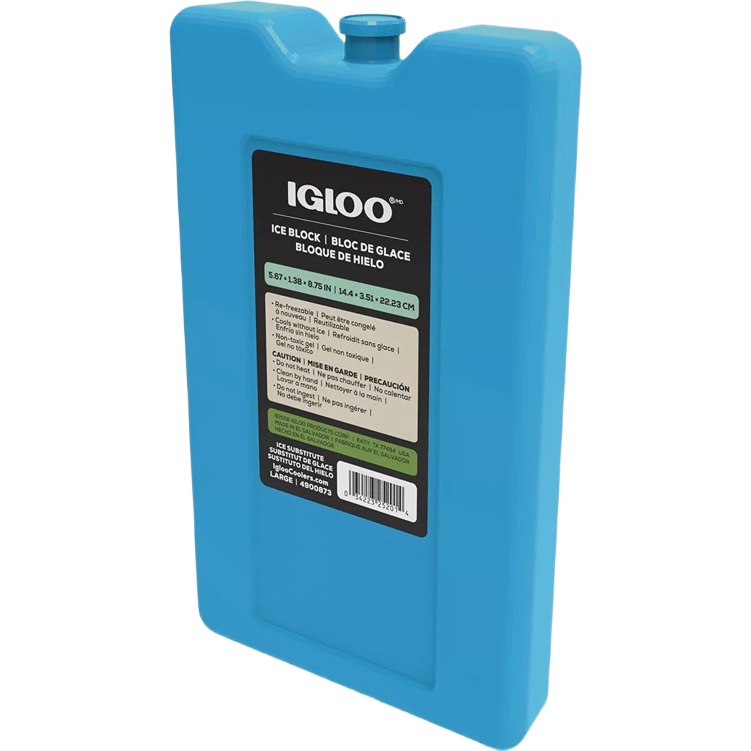 Large blue reusable cooler ice pack with non-toxic gel for outdoor games and under $50 collections