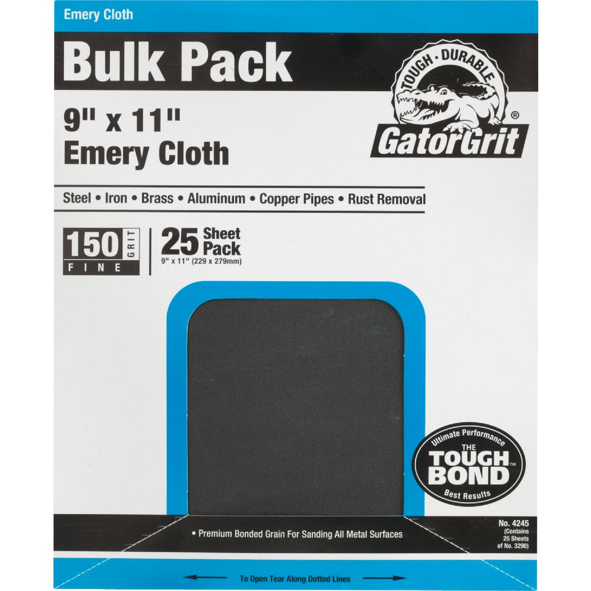Bulk pack of 150-grit emery cloth sheets for rust removal on metal surfaces, ideal for home improvement projects under $50 collection