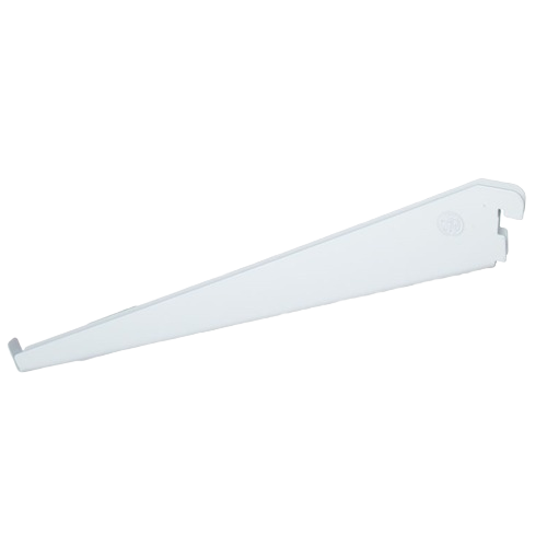 White angled wood shelf bracket designed for flexible storage and organization solutions under $50