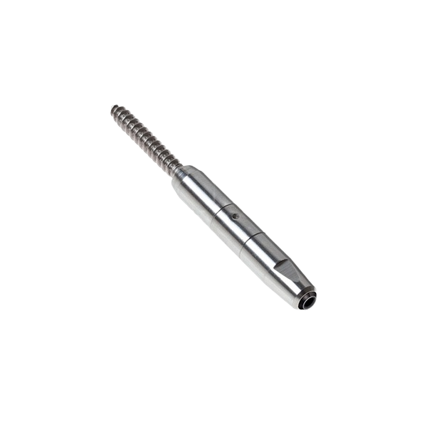Metal quick-connect lag screw for secure fastening in home improvement and tools applications