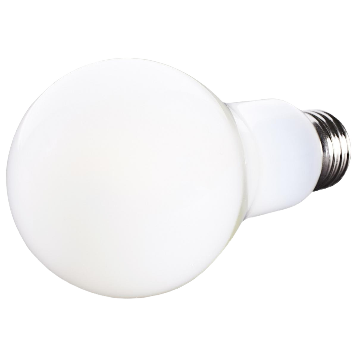 Energy-efficient A21 LED light bulb with frosted finish and medium base for home improvement and lighting collections
