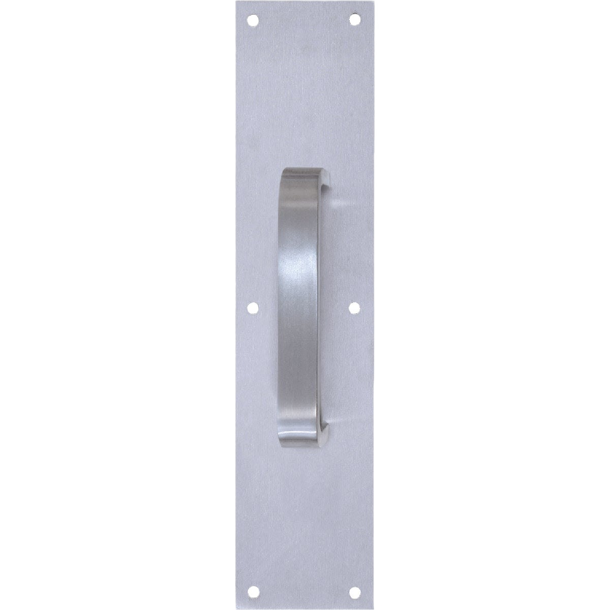 Aluminum pull plate with square beveled corners for door and gate hardware in home improvement collections