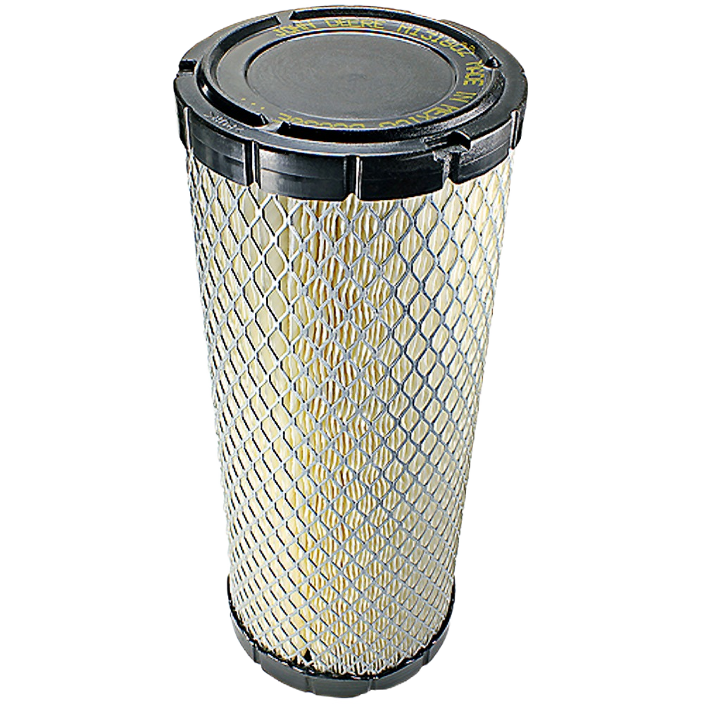 Cylindrical primary air filter element with protective metal mesh for John Deere parts and lubricants under $50 collections