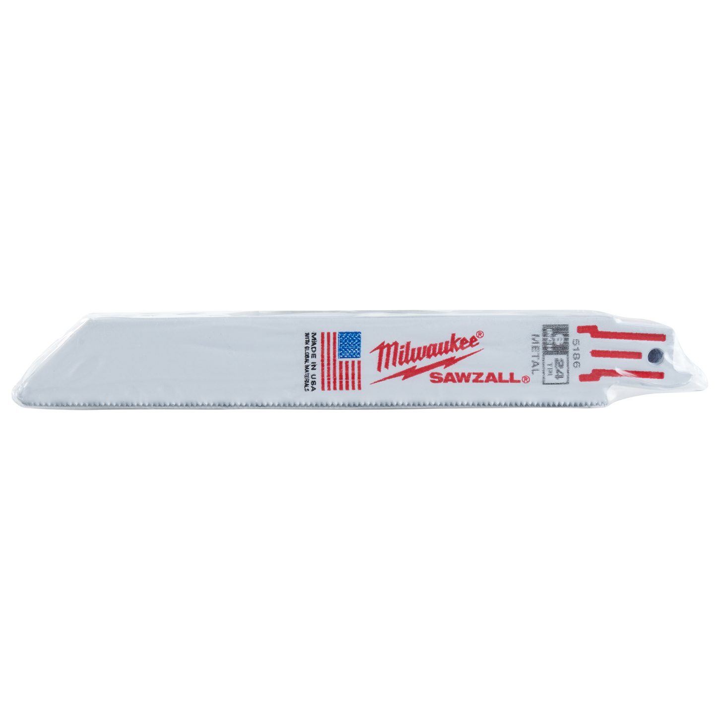 Milwaukee 6" 24 TPI SAWZALL® Blade for Thin Metal Bulk 25