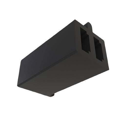 Black 2-cavity electrical connector for John Deere parts and accessories in home improvement and tools collections