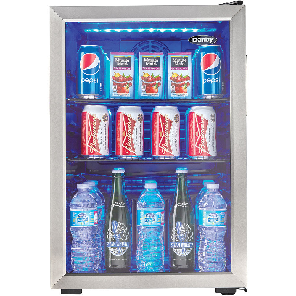 2.6 CuFt. Beverage Center,Tempered Glass Door,Free Standing Application