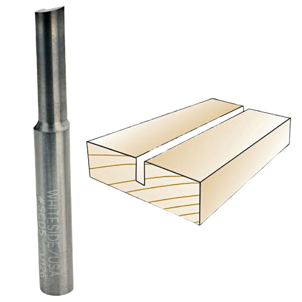 Precision straight inlay bit for woodworking with a 1/4 inch shank, part of tool accessories and drill bits collections
