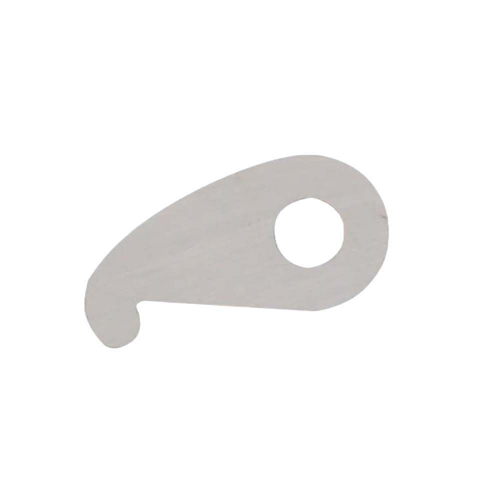 Metal cutting tip with curved edge and mounting hole for woodworking tools in Robert Sorby collection under $50