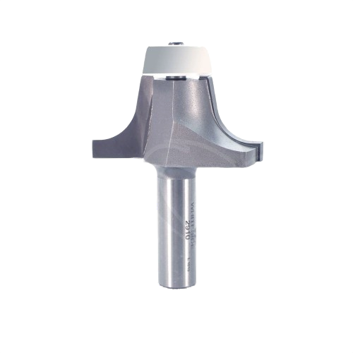 Router bit with 1/2 inch shank for rounding over edges, designed for tool accessories and home improvement tasks