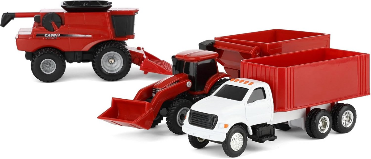 TOMY 1:64 IH CNP Harvest Set