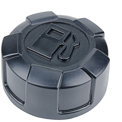 Black fuel tank cap with embossed fuel pump icon designed for Parts & Lubricants in home improvement tools under $50