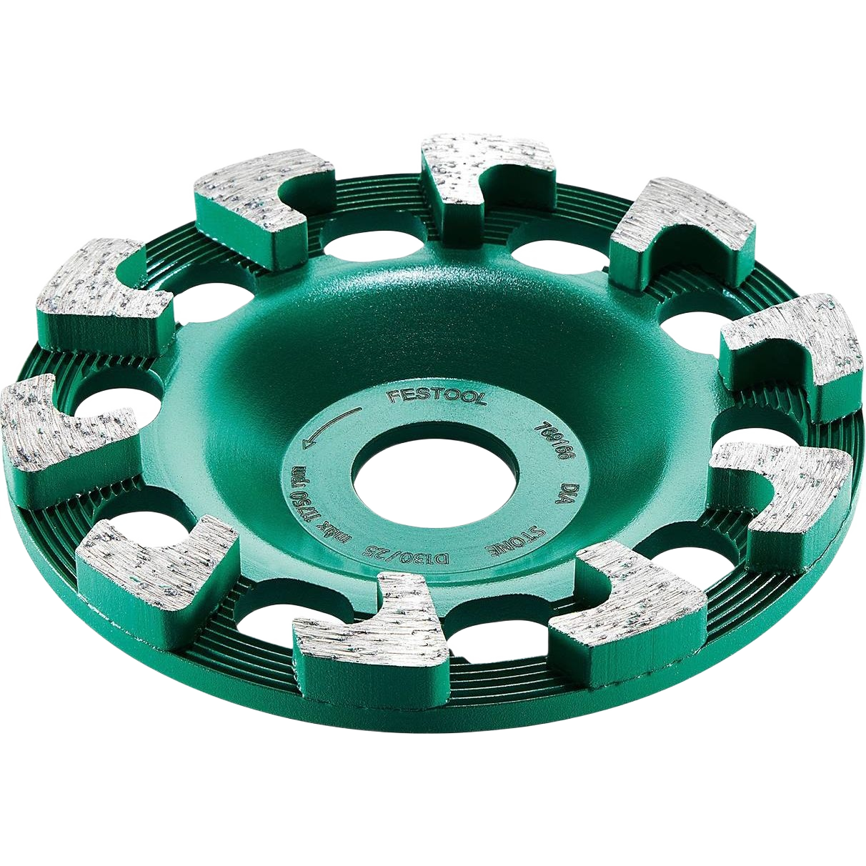 Green diamond surface grinder disc with segmented cutting edges for woodworking and power tool accessories in home improvement