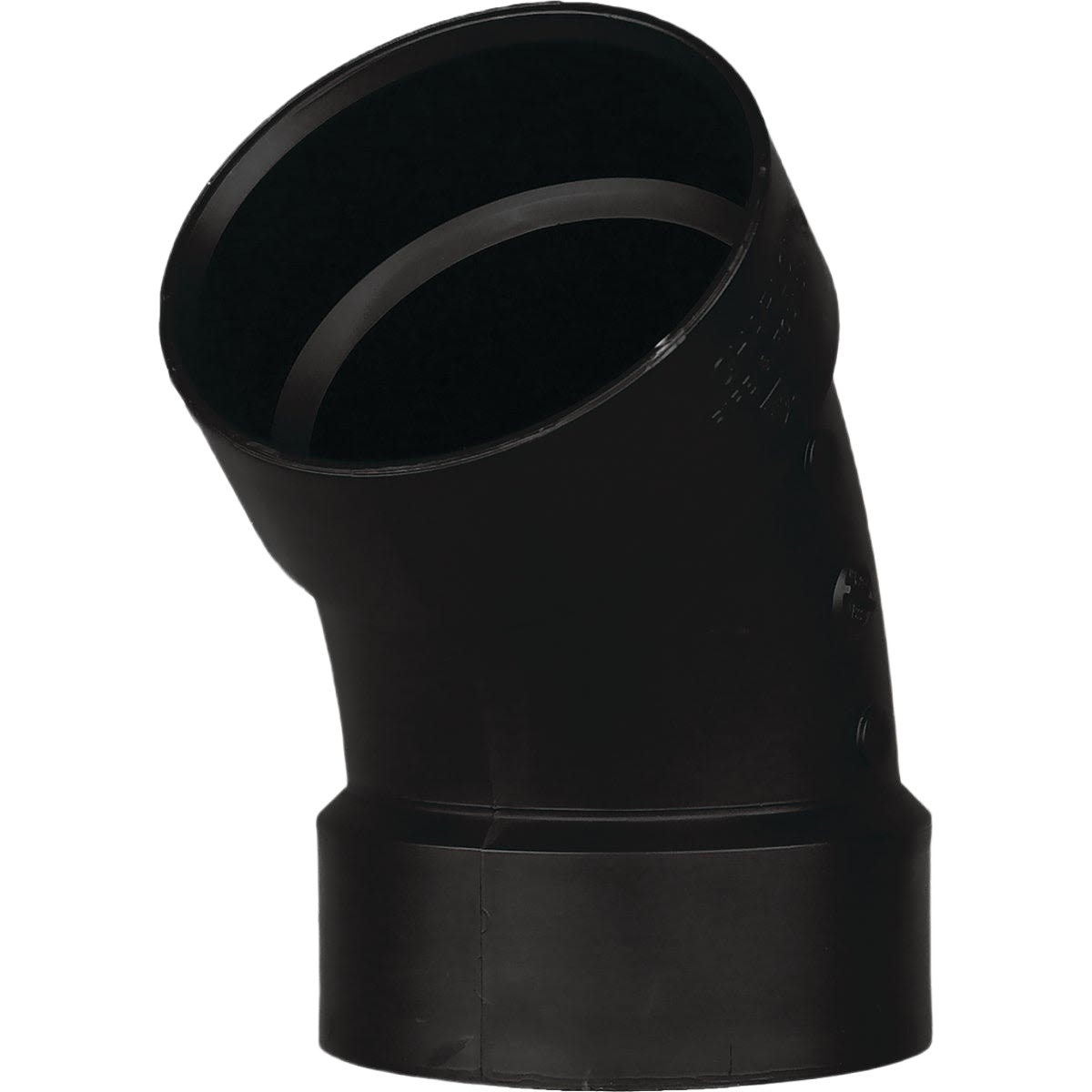 Black ABS 1-1/2 inch hub by hub 45-degree elbow for plumbing and pipes & fittings under $50 collection