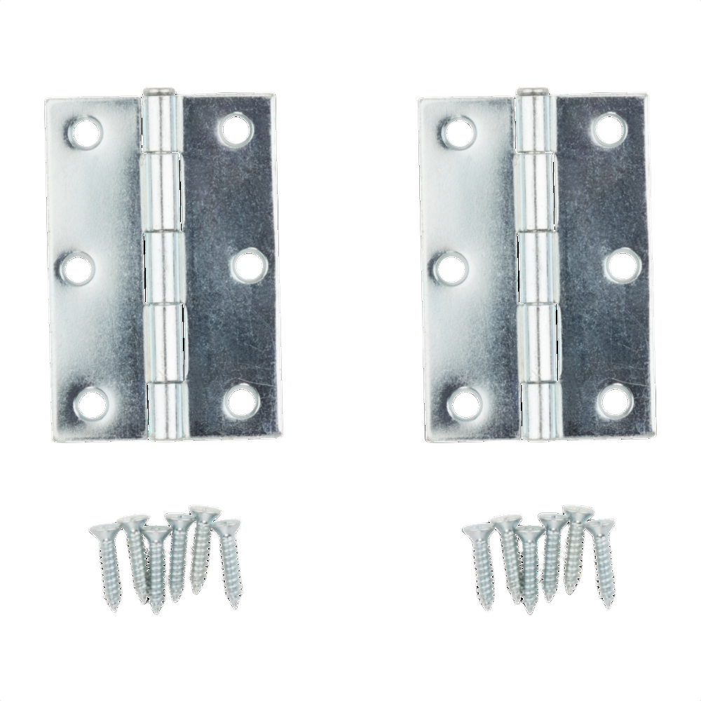 Pair of 3-inch zinc loose-pin narrow hinges with screws for door hardware and home improvement projects under $50
