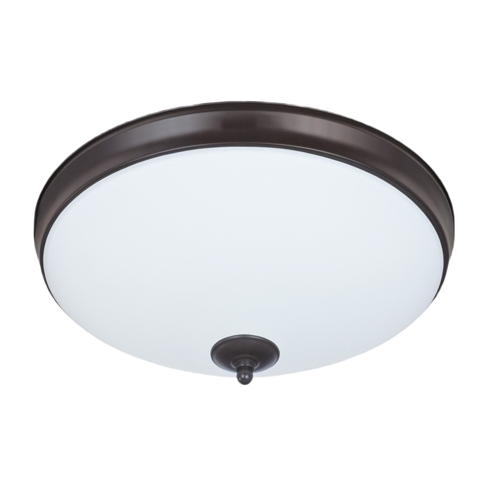 Bronze flush mount LED ceiling light with white diffuser for modern home improvement lighting under $100