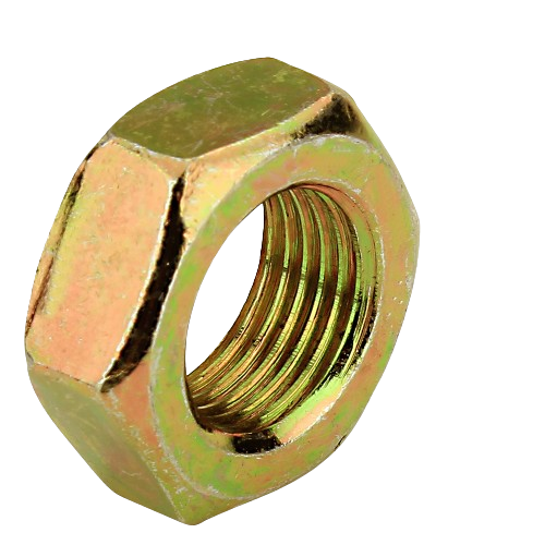 Hexagonal metallic nut with threaded interior for John Deere parts and hardware in tools and home improvement collections