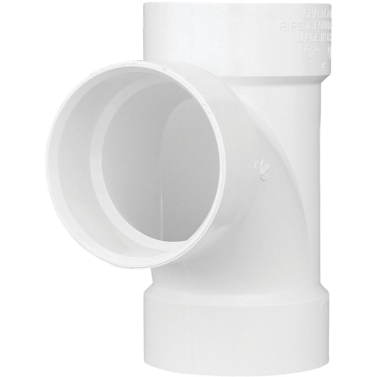 White PVC sanitary tee fitting for plumbing drainage in pipes and fittings home improvement collection