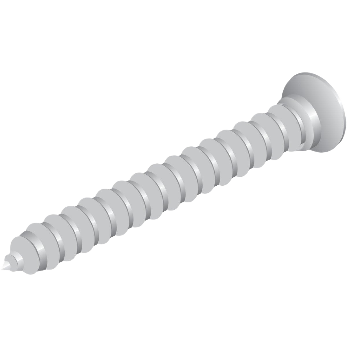 Silver threaded fastener with flat head for hardware, fasteners, and home improvement projects under $50 collections