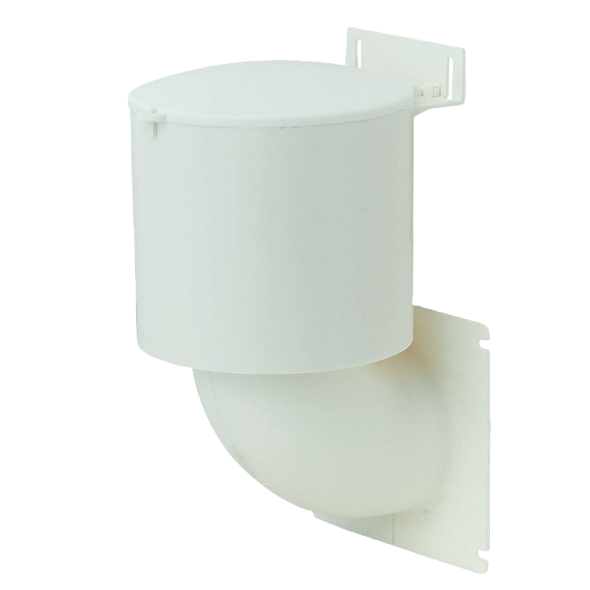 White dryer vent closure with floating shuttle design for energy efficiency in appliance parts and home improvement collections