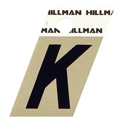 Black letter K sticker on gold aluminum backing for hardware and home improvement projects under $50