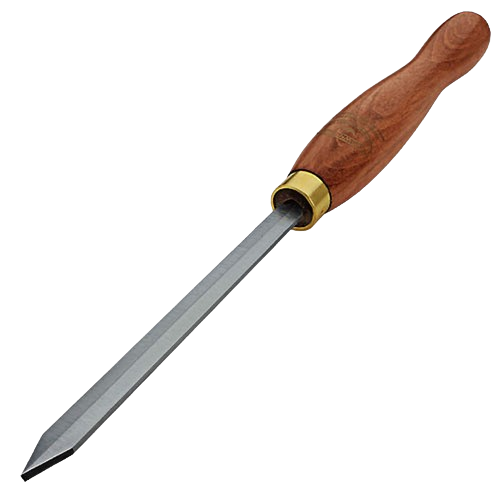 Woodworking parting tool with polished steel blade and smooth wood handle in Crown Tools and Woodworking Tools collections