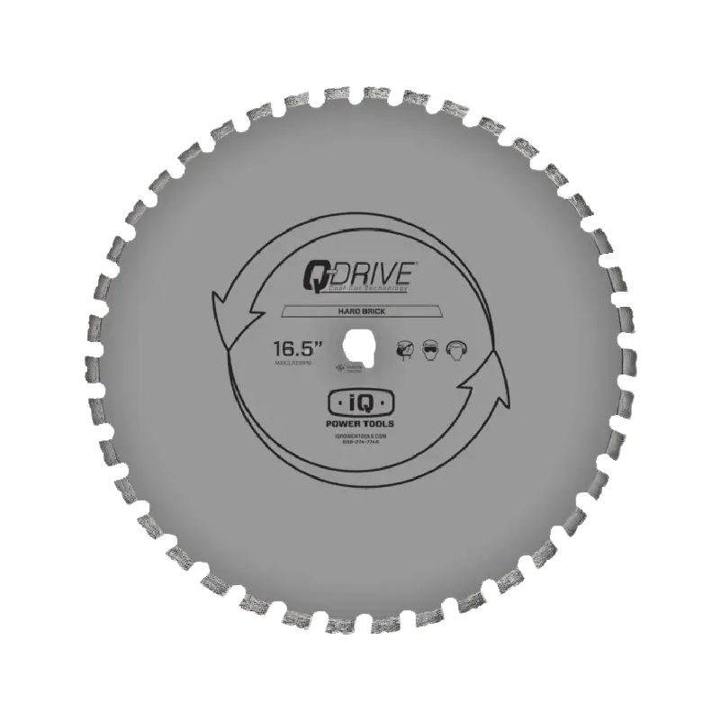 16.5-inch segmented diamond saw blade for hard brick cutting, part of power tool accessories and woodworking collections