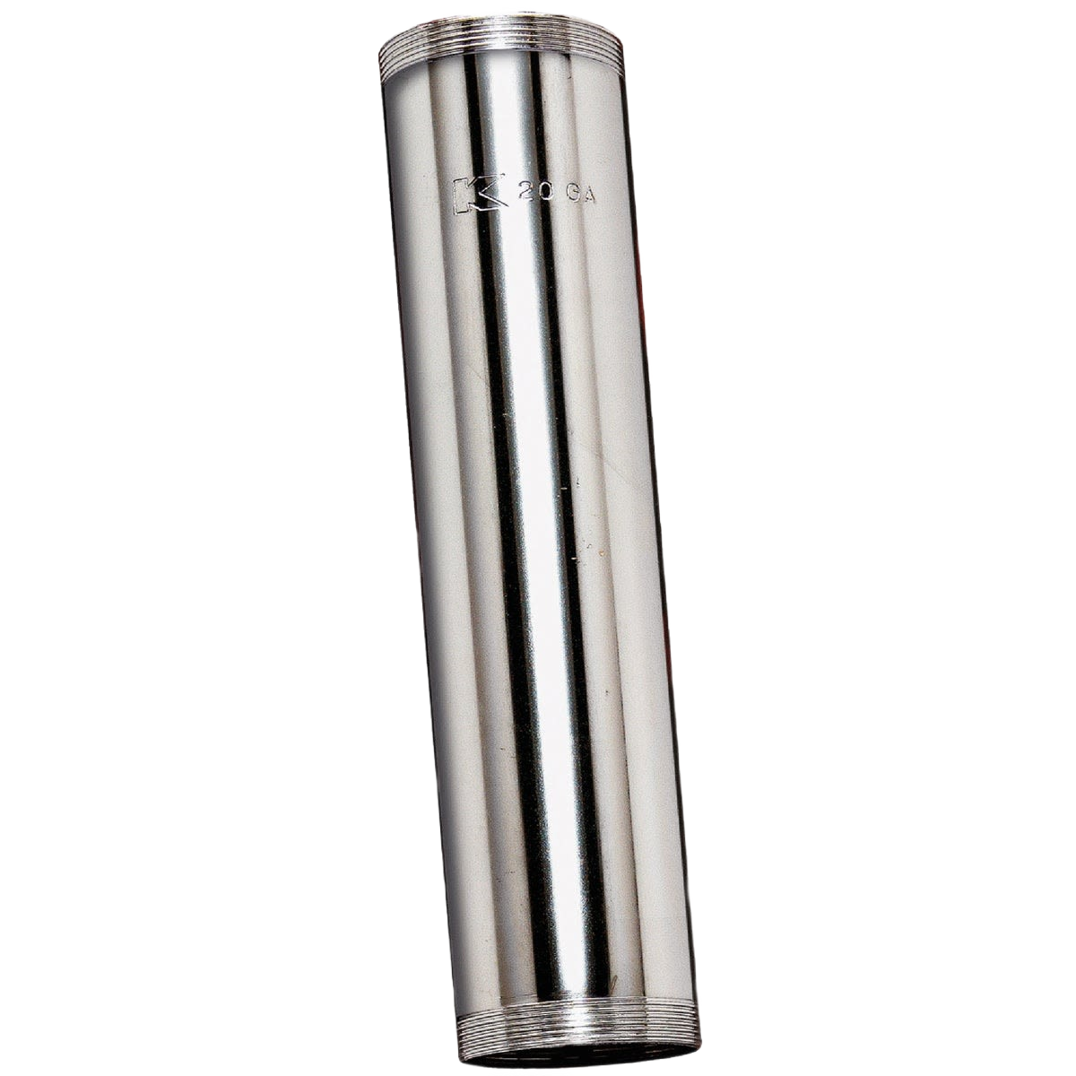 Threaded chrome plated steel tube with polished finish for plumbing in pipes & fittings and home improvement collections