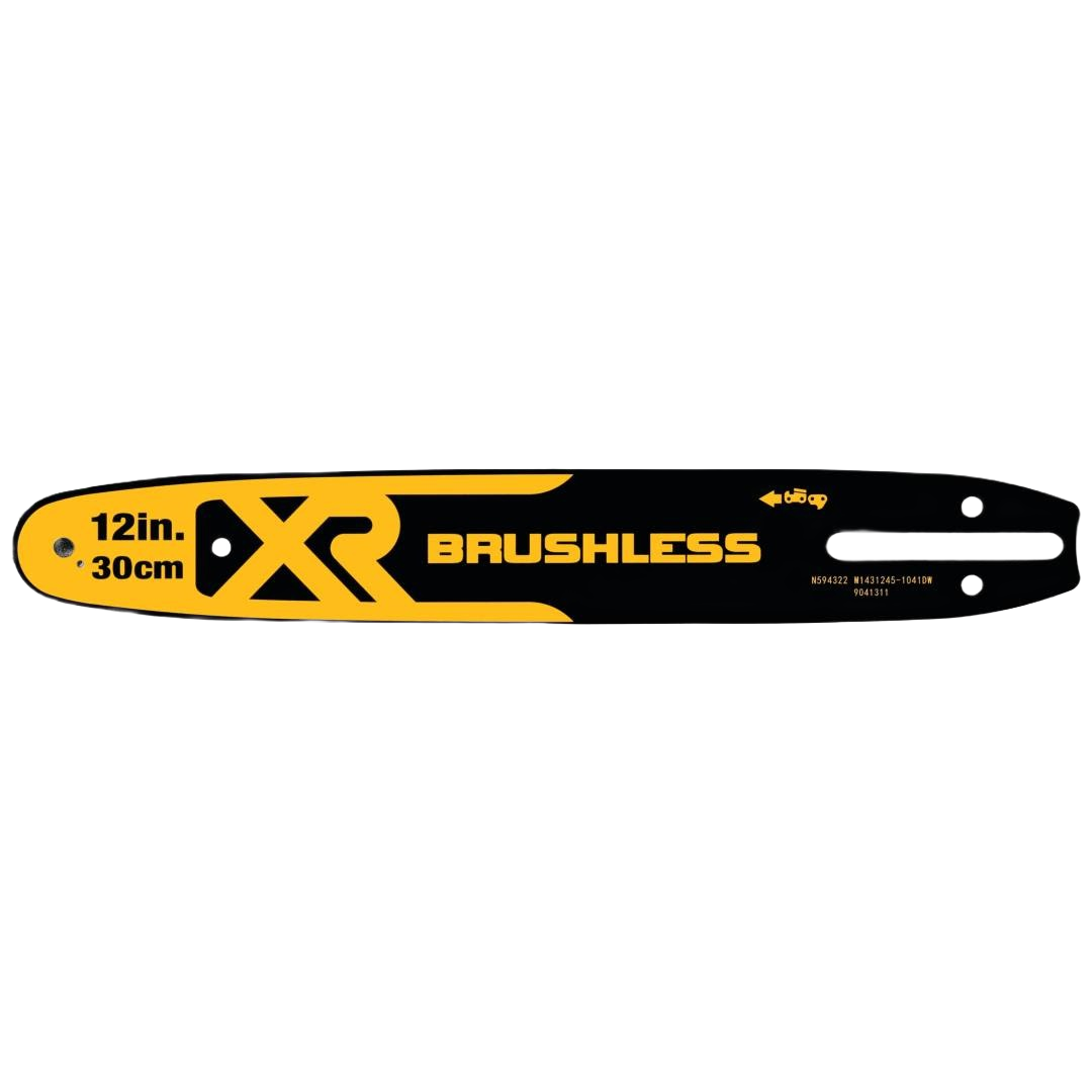 12-inch black and yellow XR brushless chainsaw bar for power tool and saw accessories under $100 collections